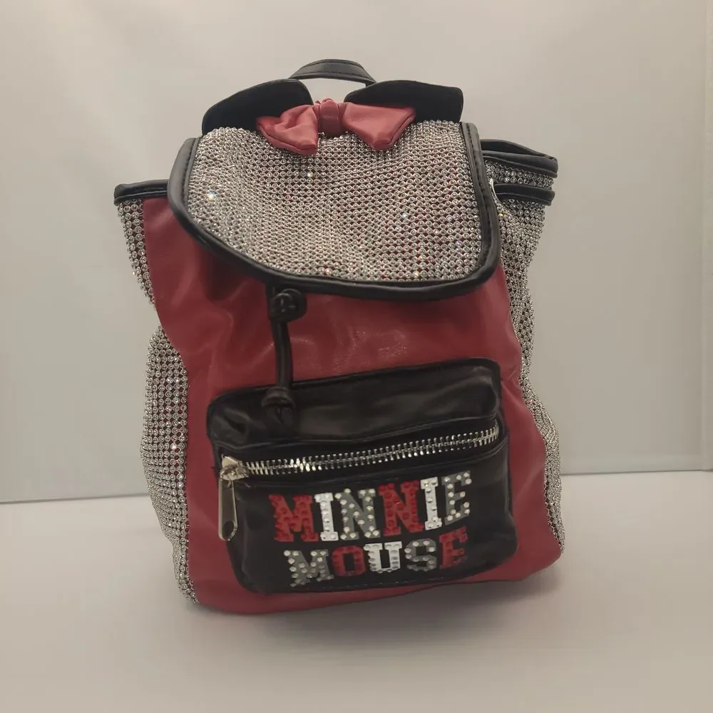 Disney Minnie Mouse‎ Backpack Rhinestone Bling Mini Backpack Purse
